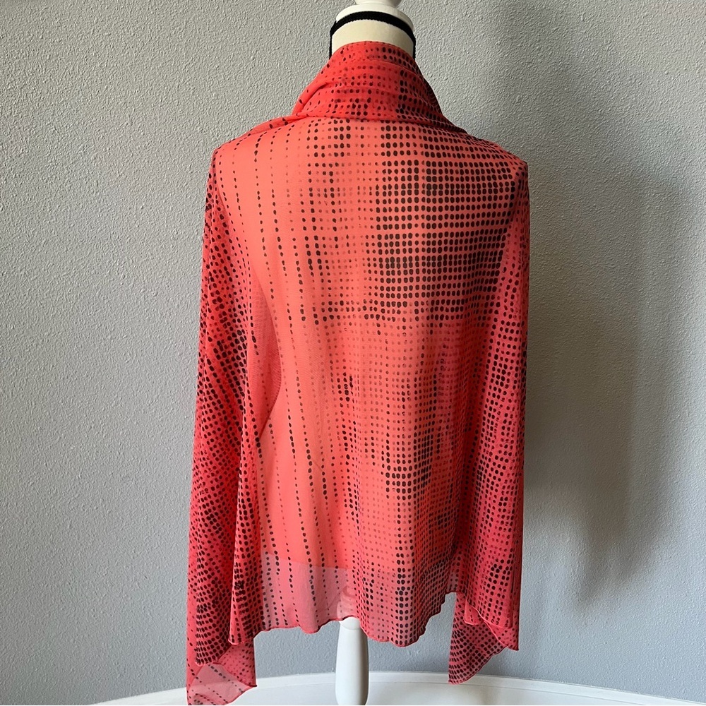 Gottex - Peachy and Black Leopard Print Wrap/Scarf - Picture 5 of 14